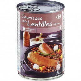 Saucisses Lentilles