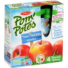 Compotes en gourde de pommes